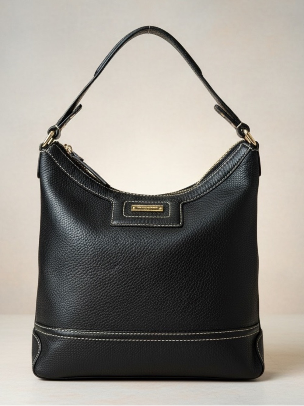 Kate Spade Pebbled Leather Hobo Bag with Dot Noel lime green interior! EUC